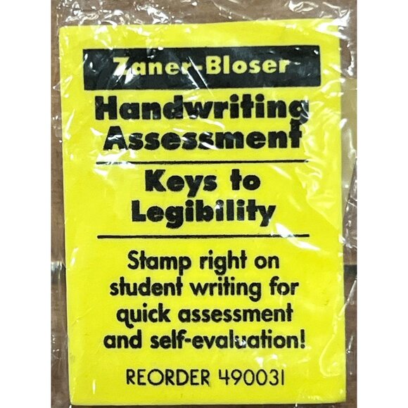 NEW Zaner-Bloser Handwriting Assessment Stamp For Legibility Evaluation 490031 - Picture 4 of 6